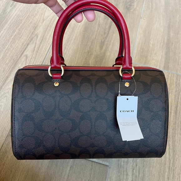 Coach Rowan Satchel In Signature Canvas - Picture 5 of 10